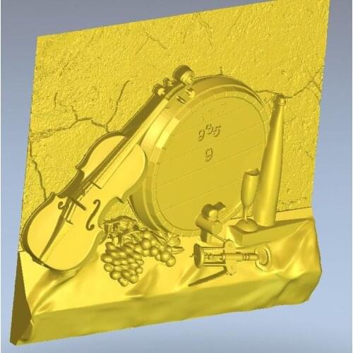 3d model relief for cnc in STL file format Panno violin