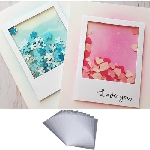 50pcs/Lot PVC Transparent Plastic Sheets for DIY Scrapbooking Handmade Shaker Cards Album Photo Frame Accessories New 2019