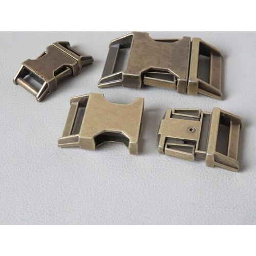 50Pcs Pet Dog Collar Paracord Metal Release Buckle Ring Belt Clasp Webbing Straps Clip Hook Garment Sewing Accessory