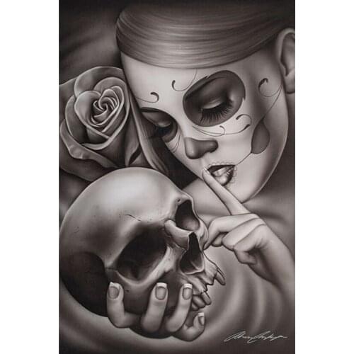 5D Diamond Embroidery Cartoon Vampire Woman Diamond Painting Full Square Round Landscape Rhinestone Mosaic Handmade A1809