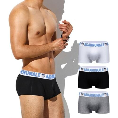 ADANNU Sexy Mens Underwear Boxers Man Cotton Boxer Men Shorts Underpants Comfortable Male Panties Boxershorts AD7104