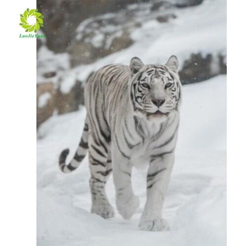 Full Square Diamond Painting tiger 5D DIY Animal Diamond Embroidery Cross Stitch Kit Handmade Gift Home Decoration