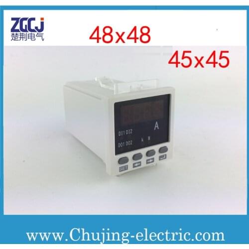 Free shipping !!! 48x48x80mm Mini current meter digital ampere meter AC 0-5A current instrument LED display in stock