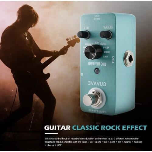 Digital Reverb Guitar Effect Pedal Enjoyable Instrument Supplies True Bypass Musical for Cuvave Electric Guitar Parts