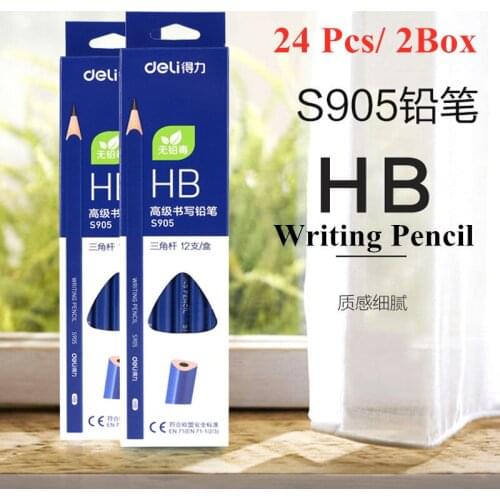 Deli 24pcs/lot Wooden Lead Pencils HB Pencils Stationery Office & School Supplies Wood Pencil for Student Drawing Writing Black