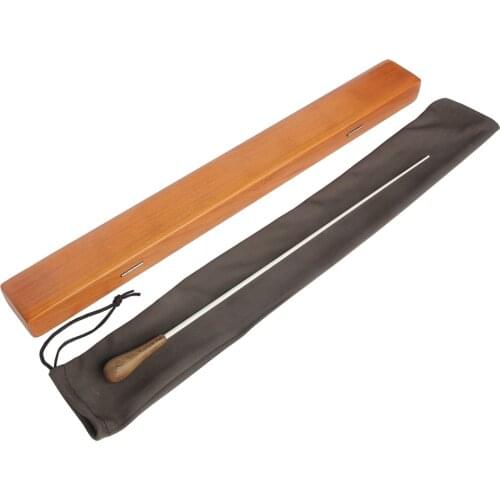 MoonEmbassy Wooden Handle Symphony Music Baton High-grade Music Concert Baton Rhythm Band Director Conductor with Carrying Box