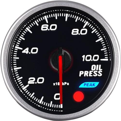 2 Inch 52MM Smoke Lens 0-10Bar Oil Press Gauge Oil Pressure Meter With Stepper Motor