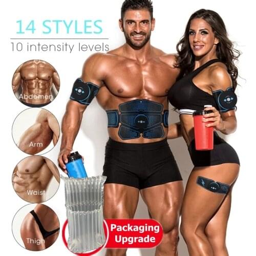 EMS Muscle Stimulator Abs Trainer Belt Tens Abdominal Massager For Weight Loss Electrodes Muscle Power Electric Abdomen Machine