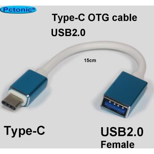 USB2.0 Type-C USB OTG Cable short 10cm cord type-C male to USB Type-A Female adapter converter