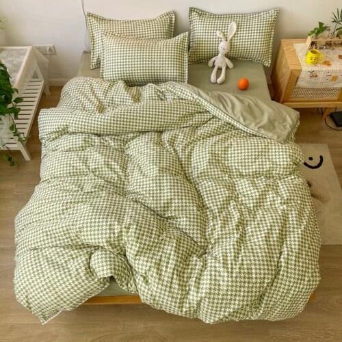 Modern Style Green Bed Sheet Set,Bedding Set Duvet Cover With Pillowcase,210x210 Quilt Cover,Extra Large Blanket Cover 220x240