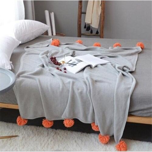 Summer 130*160cm bed blanket bedspreads sofa throw blanket decorative throw pillow room nap sleeping cotton knitted blanket