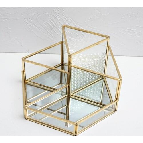 Multi-Functional Geometric Irregular Shape Cosmetics Makeup Brush Holder Organizer Storage For Bedroom Bathroom J2Y