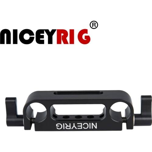 (Upgrade Version)Niceyrig New Design 15mm Rod Clamp With 1/4" Screw Rail Block for DSLR Camera Support Rail