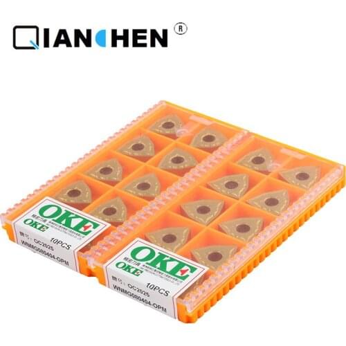 OKE 10pcs/lot High Precision High Performance High Strength CNC WNMG080404-OPM OC2025 Industry Carbide Inserts Hard Alloy