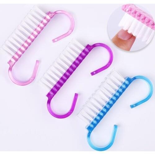 1PC Nail Cleaning Nail Brush Tools File Nail Art Care Pedicure Soft Remove Dust Small Angle Clean Brush For Nail Care Tools