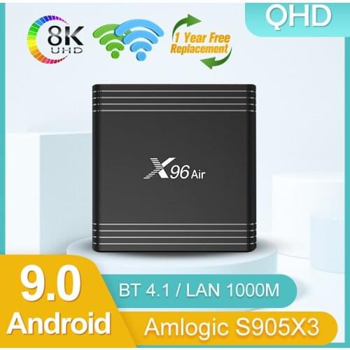 QHDTV smart tv box x96 Air iptv box Dual Wifi 1000M LAN Media player 4GB 32GB 64GB QHD Smart ip tv X96Air Android 9.0 Tv Box