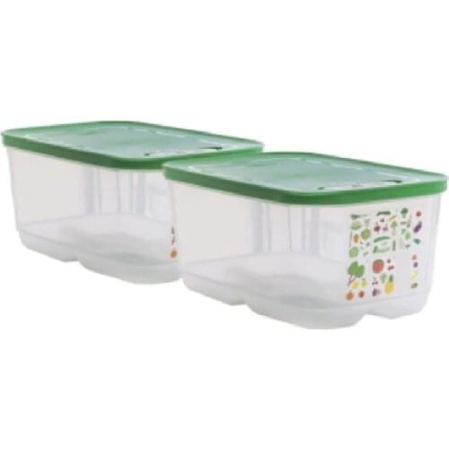Tupperware T60 Greenhouse Series Vegetable Fruit Storage Container (2x4.4 L.), Convenient and Practical, Fresh Food, Easy To Cover, Rugged Stylish