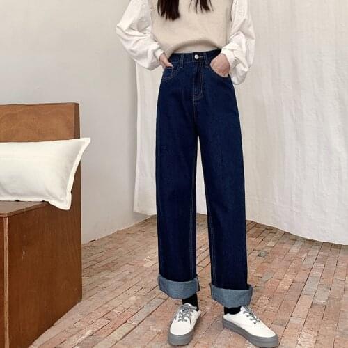 Streetwear Cotton Striped Baggy Jeans Women Loose High Waisted Wide Leg y2k Denim Pants Harajuku Straight Trousers Cuteandpsycho
