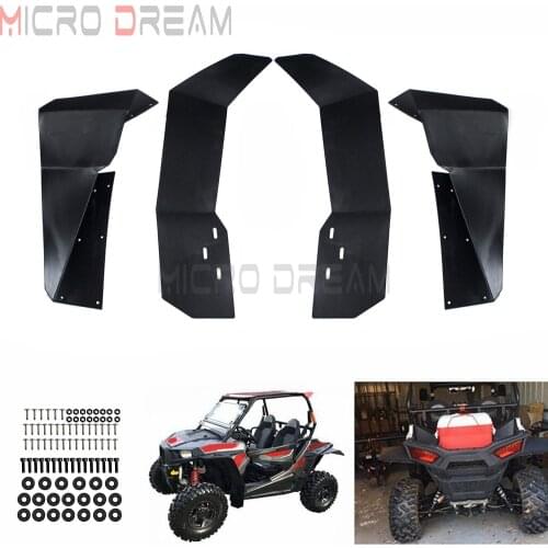 UTV Front Rear Black Fender Flare Mud Flaps Guard Extension Kits for Polaris RZR-S 900 2016 RZR-S 1000 2015 2016 2017