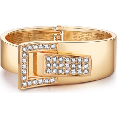 Punk Alloy Big Bangles Bracelets Trendy Golden Color Statement Cuff Bracelets For Women Jewelry Accessories 2020