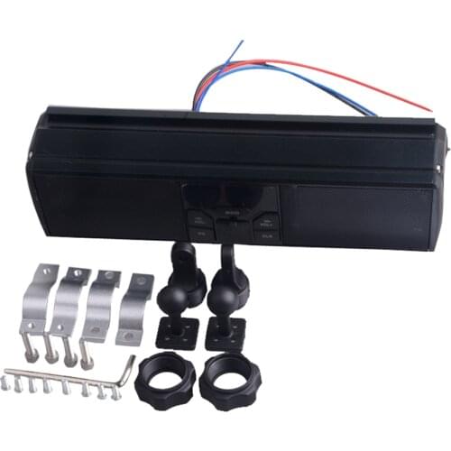 LED Display Motorcycle Bluetooth Audio Sound System APP Control MP3/TF/USB FM Radio Stereo Speakers Moto Accessories Anti-theft