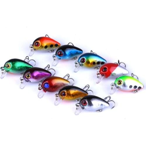 10pcs/lot Mini Rock 3cm/1.5g Fishing Lures Sets Hard bait CB023 Crank bait Trout Tackle
