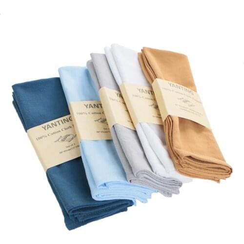 100% Raw Natural Cotton Fabric Table Cloth napkins Dinner Set of 6 Soft and Comfortable Reusable Family Kitchen Weddings