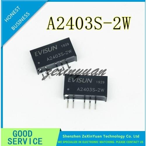 2PCS-10PCS A2403S-2W A2403S SIP-5 NEW DC DC buck power module 24V to positive and negative 3.3V