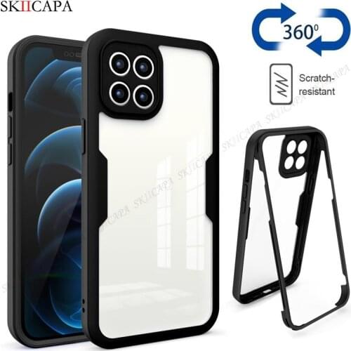 360 Full Body Protective Phone Case For Samsung Quantum 2 A82 A22 A32 5G A21S A72 A52 A12 A02S 2 in 1 HD Transparent Soft Cover