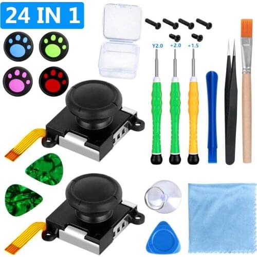 3D Joystick for NS Joy Con Nintend Switch Left Right Analog Sticks Replacement for Joy Stick Controller Repair Accessories+Tools