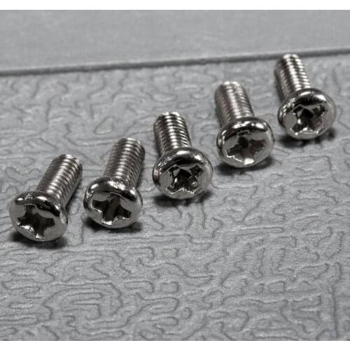 50Pcs Metric M3(3mm) *7mm Stainless Steel Nickel Plated Phillips Screws Cross Round Head Screw Bolts Nuts Machine Small Screws
