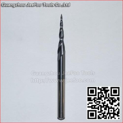 6*30H*R0.5*75L*2F Taper ball end mills with titanium coatingfor mezzo rilievo on rosewood and hardwood ,Acrylic,MDF.PVC