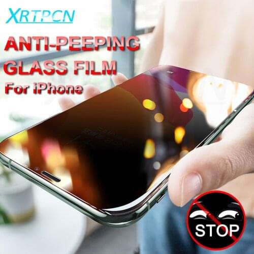 Anti Spy Tempered Glass on the For iPhone X XS XR 11 Pro Xs Max Private Screen Protector For iPhone 7 8 6S Plus Protection Film