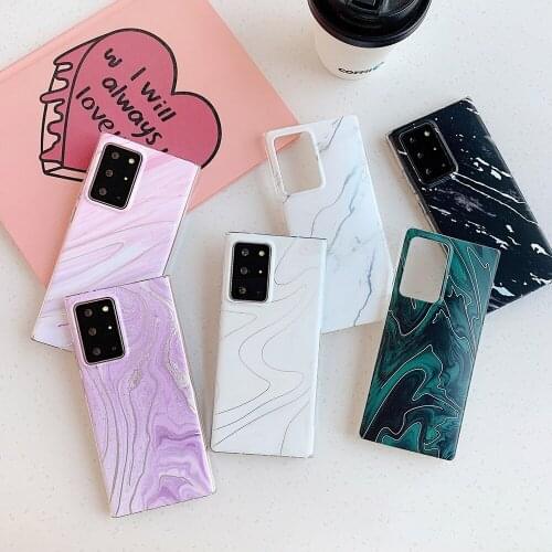 Phone Case For Samsung S21 Ultra S20 FE Case Matte Marble Cover For Samsung S8 S9 S10 Plus Note 20 Ultra 10 Soft Silicone Coque