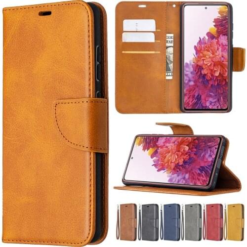 Luxury Flip Leather Case For Samsung Galaxy S21 S20 FE S10 S9 S8 Plus S10E Note 8 9 10 Pro 20 Ultra Sheepskin Wallet Phone Cover