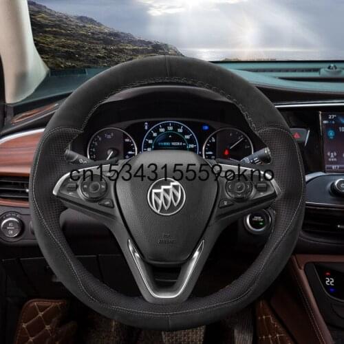 DIY Stitching Steering Wheel Cover For Buick Lacrosse Envisions Excelle GL6 GL8 Accessories