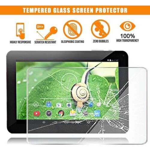 For iRULU eXpro X1a 9 Inch Tablet Tempered Glass Screen Protector 9H Premium Scratch Resistant HD Clear Film Cover