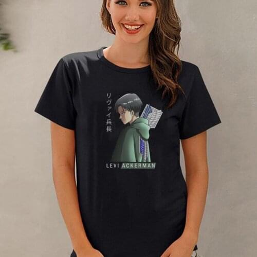 Giant Killer T Shirt Attack on Titan Women Casual Tops Lady Cotton Anime Tees Harajuku Streetwear Cotton Short Sleeve Tops