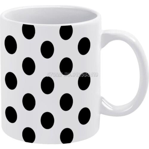 & White Polka Dots Coffee Mugs Ceramic Mug Tea Cup Custom Cup Personalized Maman Gift Polka Dot Floral Polka Dot Polka Dot Color