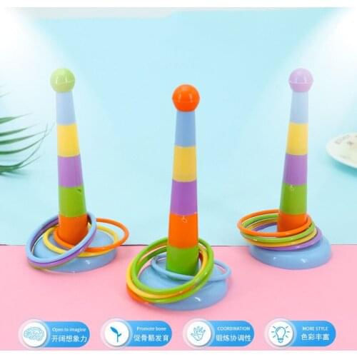 Hoop Ring Toss Plastic Ring Toss Garden Game Pool Toy Outdoor Fun Set Toys For Children Kids Gift