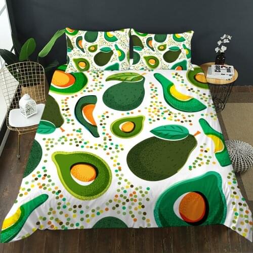 BailiPromise Fashion Avocado Style for Home Spring Bedding Set Duvet Cover Summer Twin Full Queen King Single Double Size