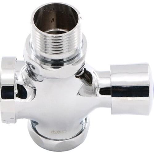 Brass Material Chrome Finishing Color Wall Mounted of Self Closing Timing Delay Stool Flushing Valve