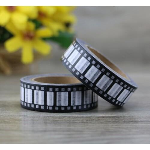 1 roll 1.5CM*10M Black And White Style Stripe Washi Tape Adhesive Tape DIY Scrapbooking Sticker Label Masking Tape