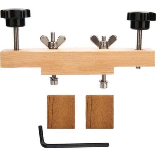 Luthier Tools Maple Wood Acoustic Guitar Bridge Clamp Set 1.45x6.02x0.94in