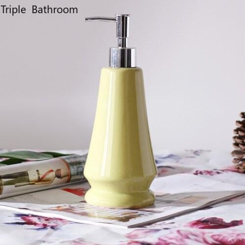 European Bathroom Toiletry Set Ceramic Home Liquid Soap Dispenser Container Mouth Cup Soap Holders Accessories Washing Tools