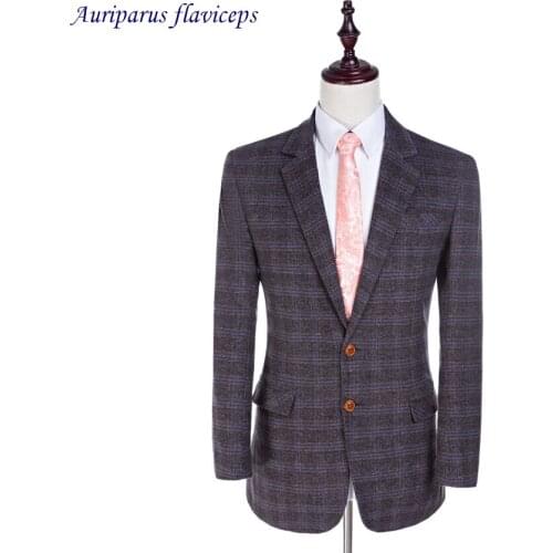 2020 New High Quality 100% Wool Suits Custom Made Mens suits Jacket Tailored Suit Back Vent Blazer Two Buttons