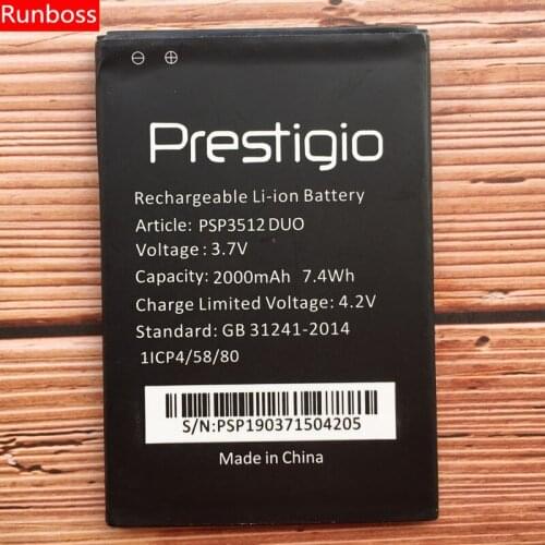 Runboss Original Quality Battery PSP3512 DUO for Prestigio Muze B3 2000mAh