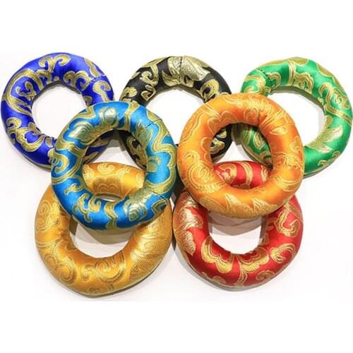 8-22CM Singing Bowl Cushion Comfortable Decoration Buddhism Round Square Tibetan Bowl Cushion Soft Holder Cotton Handmade