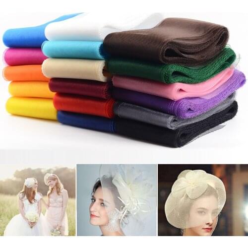 DIY 16CM/6.3" Width Plain Veiling Horsehair Crin Millinery Trim For Fascinators Hat Sinamay Craft Use