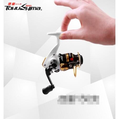 Tokushima 5.1:1 All Metal Mini Fishing Reel Small Wheel Spinning Metal Spool Wire Raft Rock Ice Angle